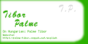 tibor palme business card